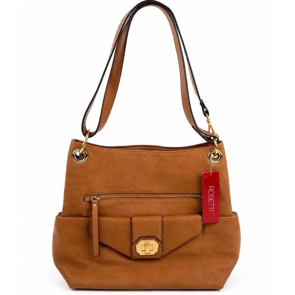 Rosetti Beige Pebbled Faux Leather Boho Chic Shoulder Bag Purse NWT $70